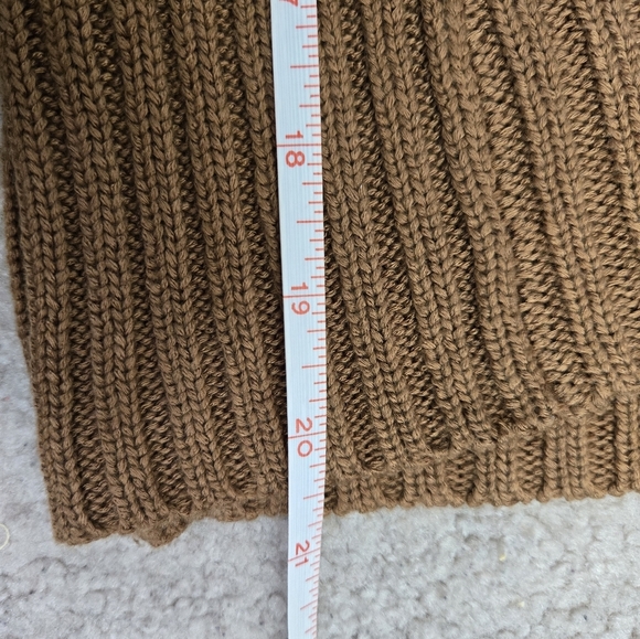 ONE A Tan Open Front Knit Sweater Cardigan With Back Fringe. Size XS - Picture 9 of 9